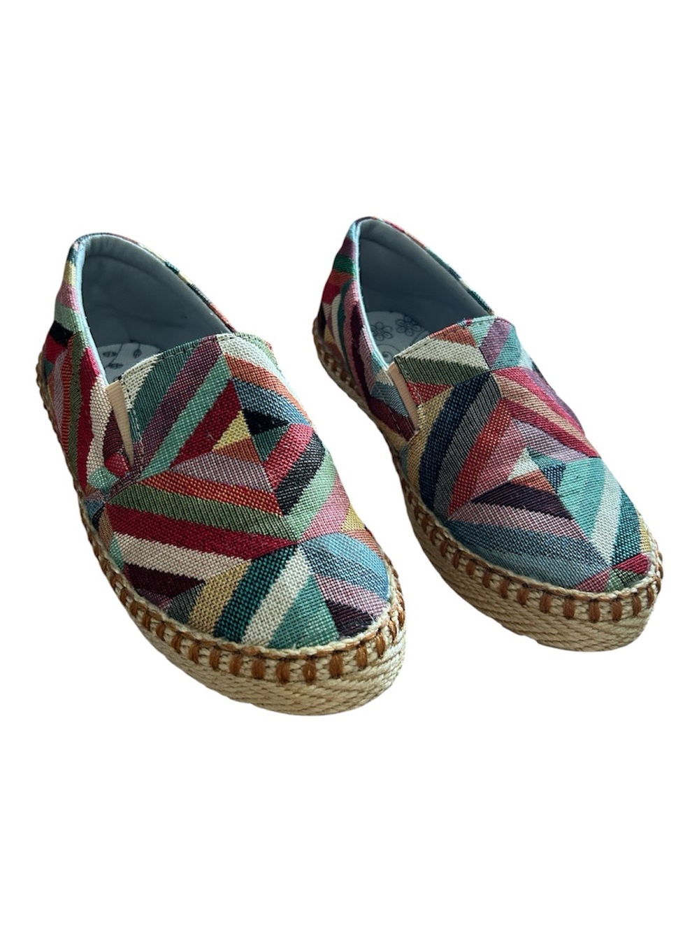 Multicolor Geometric Espadrilles Slip-On